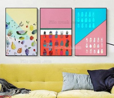 File ảnh File bộ tranh treo hiện đại HD71566 (gốc) in biển hiệu