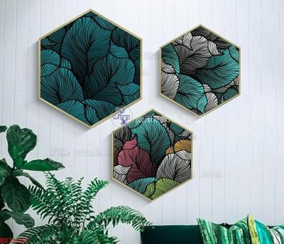 File gốc File bộ tranh treo hiện đại HD71668 (in tráng gương) nghệ thuật