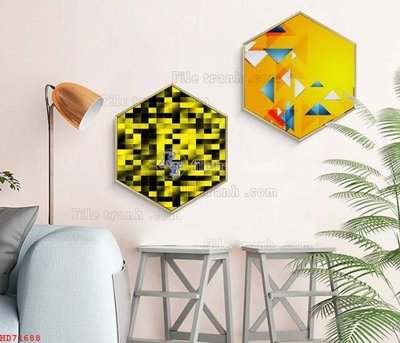 File tranh File bộ tranh treo hiện đại HD71688 (gốc) in film