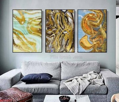 File tranh File bộ tranh treo hiện đại HD71827 (ảnh gốc) in trần xuyên sáng