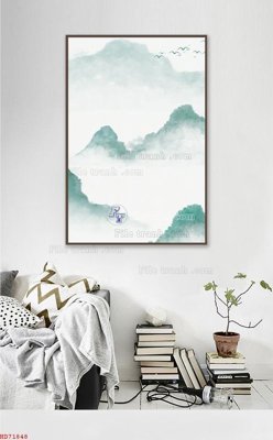 File tranh File bộ tranh treo hiện đại HD71848 (ảnh gốc) in trần nhà