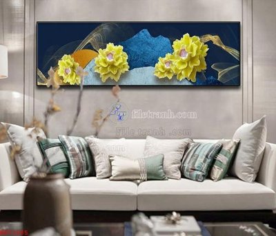 File tranh File bộ tranh treo hiện đại HD71985 (bản gốc) in lụa 5D
