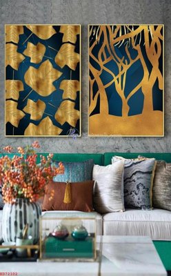 File gốc File bộ tranh treo hiện đại HD72102 (in lụa) tranh phong thủy