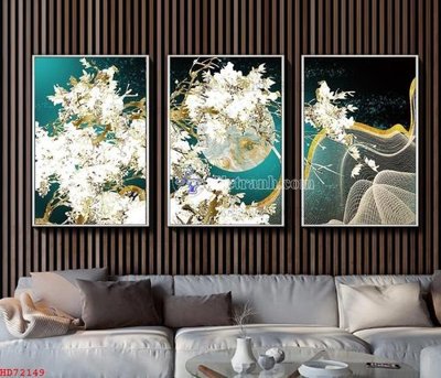 File gốc File bộ tranh treo hiện đại HD72149 (in lụa) chi tiết cao