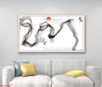 Tải file File bộ tranh treo hiện đại HD72301 (gốc) chủ đề hoa sen