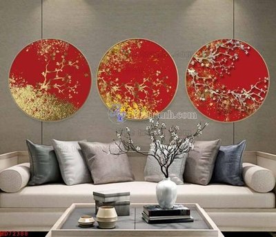 Ảnh gốc File bộ tranh treo hiện đại HD72388 (nét căng) in mica