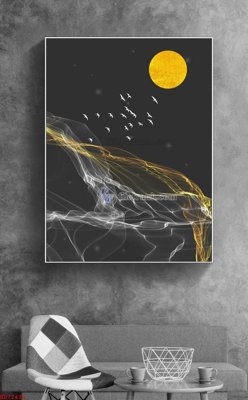 Hình ảnh file gốc in trần nhà File bộ tranh treo hiện đại HD72434