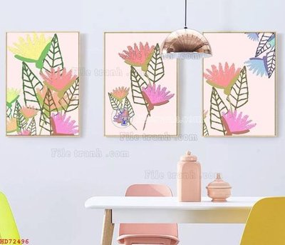 File gốc File bộ tranh treo hiện đại HD72496 (PNG) chất lượng cao