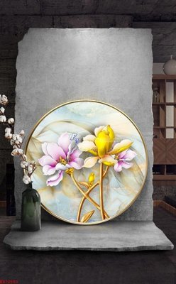 File gốc File bộ tranh treo hiện đại HD72553 (cho in 3D) độc đáo