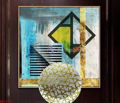 File tranh File bộ tranh treo hiện đại HD72795 (ảnh gốc) in trần 3D