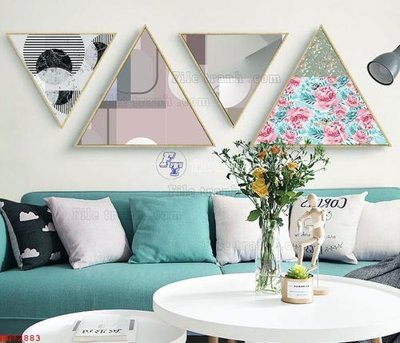 File tranh File bộ tranh treo hiện đại HD72883 (bản gốc) in lụa 5D