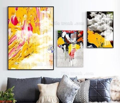 File in lụa File bộ tranh treo hiện đại HD72999 (phong cảnh) File bộ tranh treo hiện đại HD72999