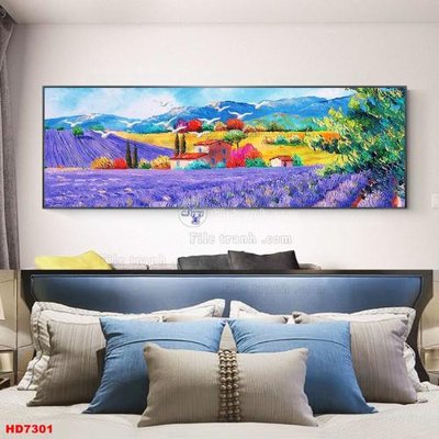 Ảnh gốc File tranh bộ hiện đại HD7301 (nét căng) in mica