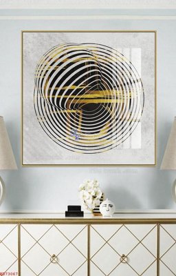 File tranh File bộ tranh treo hiện đại HD73067 (bản gốc) in lụa dán tường