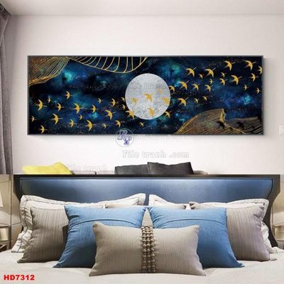 File gốc File tranh bộ hiện đại HD7312 (in mica) làm bảng hiệu