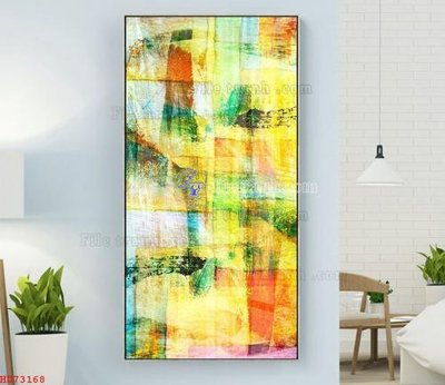 File tranh File bộ tranh treo hiện đại HD73168 (file gốc) chuẩn màu in