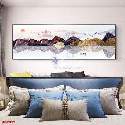 Tải file File tranh bộ hiện đại HD7317 (PSD) cho in tranh kính