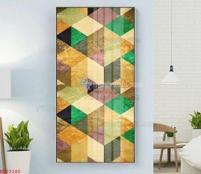 Ảnh gốc File bộ tranh treo hiện đại HD73180 (độ nét cao) in tráng gương