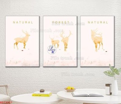 File tranh gốc File bộ tranh treo hiện đại HD73317 (sắc nét từng chi tiết)