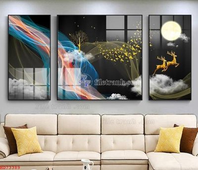 Tải file gốc File bộ tranh treo hiện đại HD73389 (in khổ lớn) không vỡ