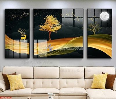 File gốc in ấn File bộ tranh treo hiện đại HD73406 độ phân giải cao