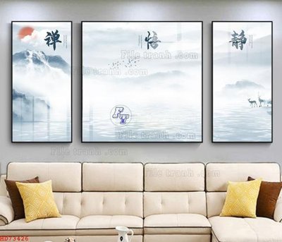 File tranh File bộ tranh treo hiện đại HD73426 (bản gốc) treo tường
