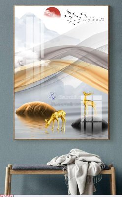 File tranh quảng cáo File bộ tranh treo hiện đại HD73460 (file gốc) chuyên nghiệp