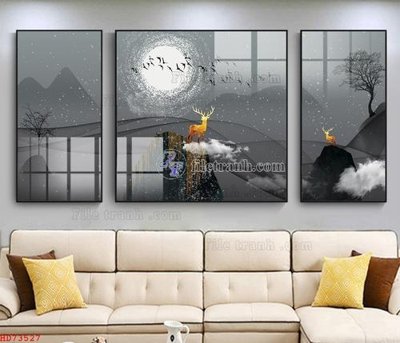 File tranh File bộ tranh treo hiện đại HD73527 (gốc) chủ đề con người