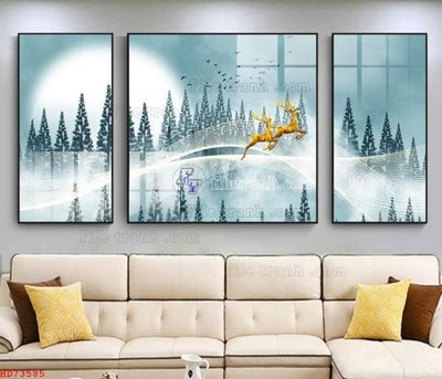 Tải file gốc File bộ tranh treo hiện đại HD73585 dùng cho in ấn