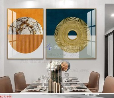 File tranh File bộ tranh treo hiện đại HD73664 (ảnh gốc) độc quyền