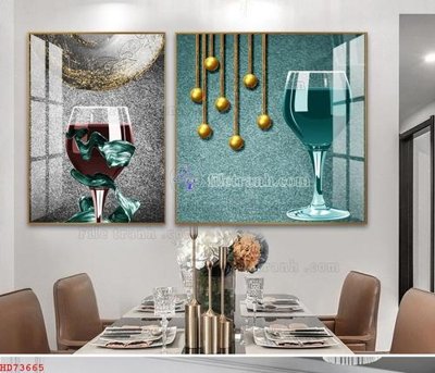 File tranh File bộ tranh treo hiện đại HD73665 (bản gốc) treo phòng ăn