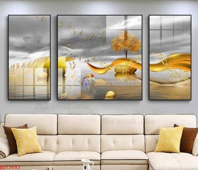 File tranh ảnh gốc File bộ tranh treo hiện đại HD73693 dùng cho in khổ lớn