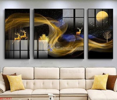 File gốc File bộ tranh treo hiện đại HD73697 (ảnh chi tiết) để in lụa