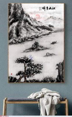 Download file gốc File bộ tranh treo hiện đại HD73762 (in lụa) cao cấp