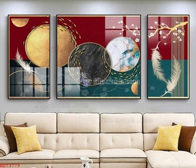 File tranh File bộ tranh treo hiện đại HD73779 (gốc) in film