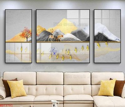 File in mica File bộ tranh treo hiện đại HD73781 (ảnh gốc) đẹp