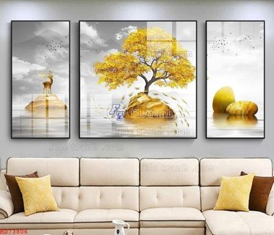 File gốc File bộ tranh treo hiện đại HD73806 (vector) cho in ấn