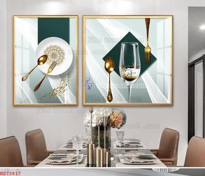 File tranh File bộ tranh treo hiện đại HD73817 (gốc) chủ đề tĩnh vật