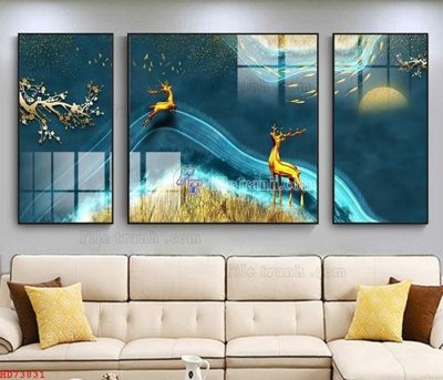 File in ấn File bộ tranh treo hiện đại HD73831 (bản gốc) cao cấp