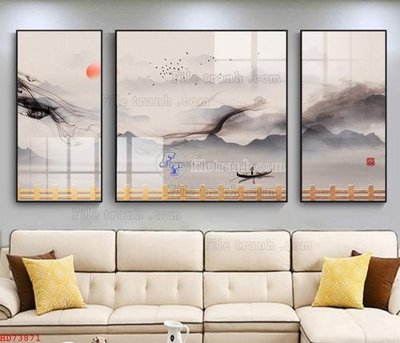 File tranh ảnh gốc File bộ tranh treo hiện đại HD73871 dùng cho in khổ lớn