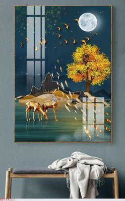 File tranh File bộ tranh treo hiện đại HD73911 (gốc) in vải canvas