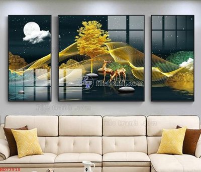 File tranh in trần File bộ tranh treo hiện đại HD73918 (ảnh gốc siêu nét)