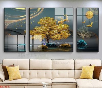 File PSD File bộ tranh treo hiện đại HD73927 (gốc) nhiều lớp (multi-layer)