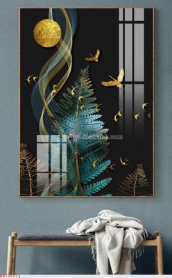 File gốc File bộ tranh treo hiện đại HD73937 (in lụa) hoa văn cổ điển