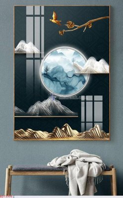 Tải file File bộ tranh treo hiện đại HD73995 (gốc) in tranh tráng gương