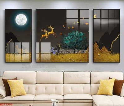 File gốc File bộ tranh treo hiện đại HD73998 (in lụa) cao cấp