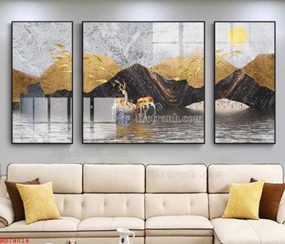 File gốc File bộ tranh treo hiện đại HD74014 (phong cách) tối giản