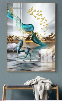 File in trần File bộ tranh treo hiện đại HD74018 (bản gốc) mây trời