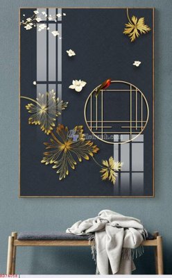 Hình ảnh file gốc in lụa File bộ tranh treo hiện đại HD74058