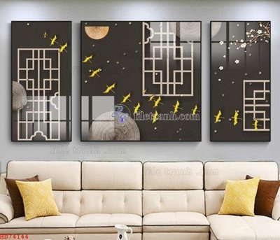 Download file gốc File bộ tranh treo hiện đại HD74144 (in mica) trang trí